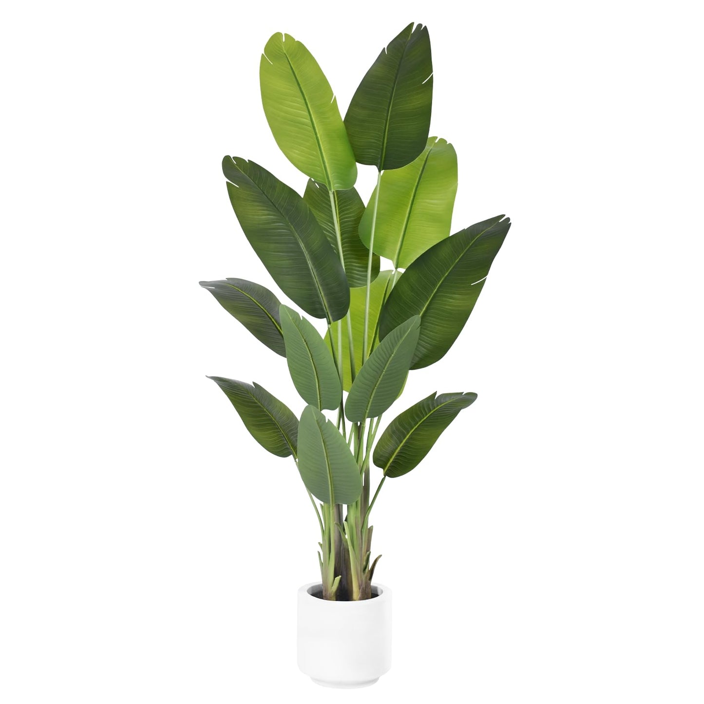 4 Feet Artificial Bird Of Paradise Plant Tropical Palm Tree for Indoor Outdoor, Perfect Faux Plants for Home Garden Office Store Decoration