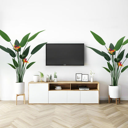 4 Feet Artificial Plant Fake Tropical Bird of Paradise Tree for Home Office Wedding Valenine Decor