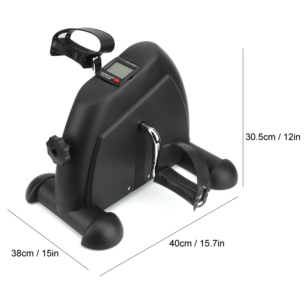 Eotvia Under Desk Bike Pedal Exerciser, Mini Exercise Bike Portable Peddler with Digital Display, Black Leg/Arm Exercise Bike Foot Cycle with Adjustable Resistance/Non-slip Pedals for Home Office