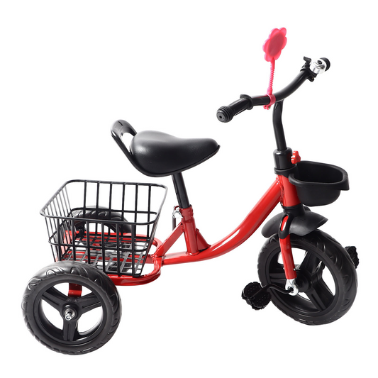 Toddler Bike with Basket, 3 Wheel Kids Bike for 1-4 Years Old Boys Girls, Tricycles for Toddlers Kids Trikes for Balance Training Baby Bike,Outdoor Kids Tricycles Riding Toy with Bell Streamer