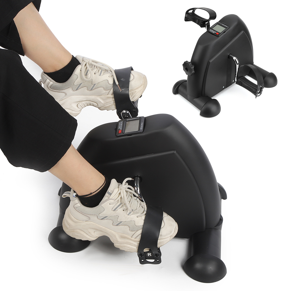 Eotvia Under Desk Bike Pedal Exerciser, Mini Exercise Bike Portable Peddler with Digital Display, Black Leg/Arm Exercise Bike Foot Cycle with Adjustable Resistance/Non-slip Pedals for Home Office