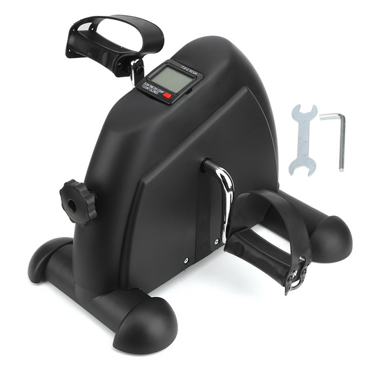 Eotvia Under Desk Bike Pedal Exerciser, Mini Exercise Bike Portable Peddler with Digital Display, Black Leg/Arm Exercise Bike Foot Cycle with Adjustable Resistance/Non-slip Pedals for Home Office