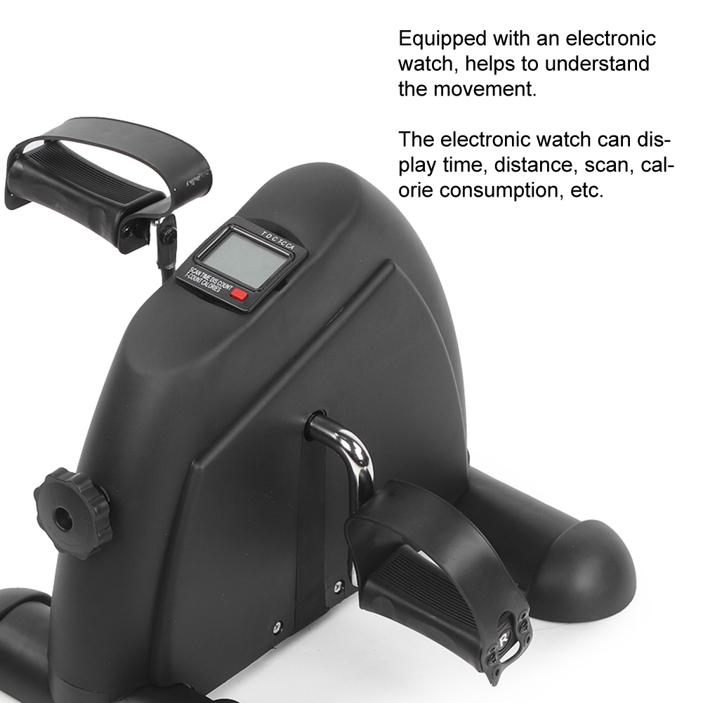 Eotvia Under Desk Bike Pedal Exerciser, Mini Exercise Bike Portable Peddler with Digital Display, Black Leg/Arm Exercise Bike Foot Cycle with Adjustable Resistance/Non-slip Pedals for Home Office