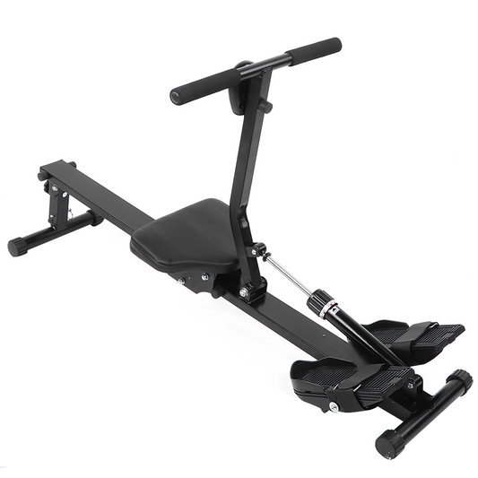 Rowing Machine Rower Exercise for Home Cardio Workouts, Foldable Fitness Rowing Machine with 12 Adjustable Resistance, Includes Digital Monitor and Comfortable Seat Cushion, Max Holds 264 lbs