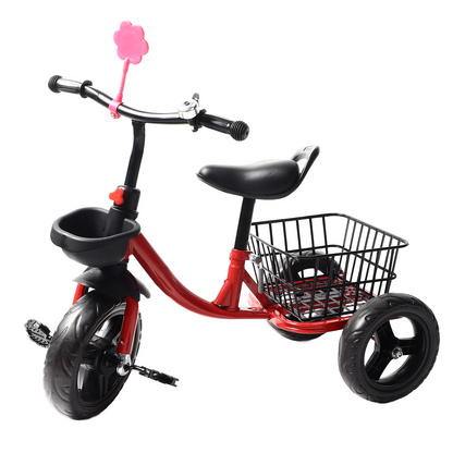 Toddler Bike with Basket, 3 Wheel Kids Bike for 1-4 Years Old Boys Girls, Tricycles for Toddlers Kids Trikes for Balance Training Baby Bike,Outdoor Kids Tricycles Riding Toy with Bell Streamer