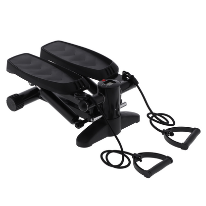 Eotvia Steppers for Exercise, Portable Mini Stepper with Resistance Bands for Home Gym Cardio, Air Stepper Climber Machine with Digital Monitor, Anti-slip Mat, Under Desk Exercise Machine, Max 330lbs