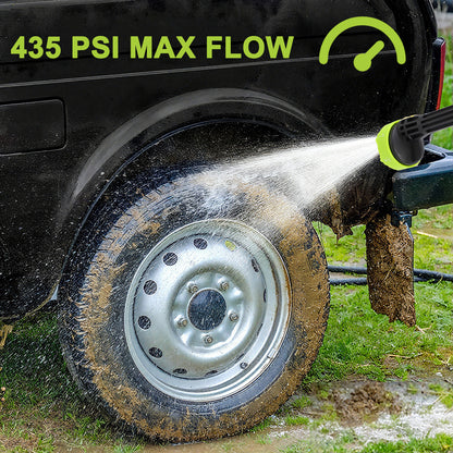 18000mAh 24V Cordless Pressure Washer with 3 Rechargeable Batteries, 16.4FT Water Pipe and 6 In 1 Nozzles Car Power Cleaner Machine, 435PSI