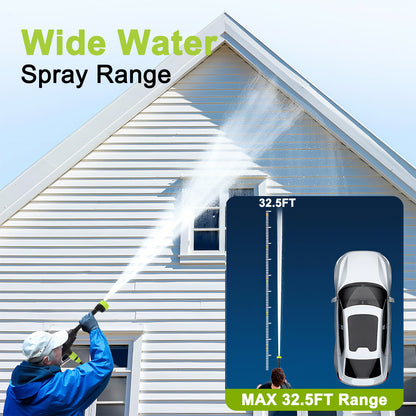 18000mAh 24V Cordless Pressure Washer with 3 Rechargeable Batteries, 16.4FT Water Pipe and 6 In 1 Nozzles Car Power Cleaner Machine, 435PSI