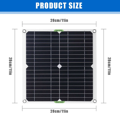 Solar Panel Kit, Portable Solar Panel Charger 2 USB Ports With Controller OBD Plug For Camping For Travel